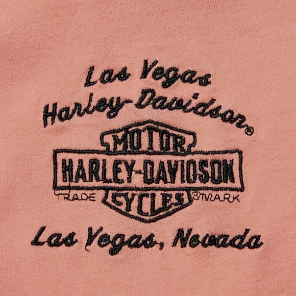 Harley Davidson Pink Tank Top Woman's Size Large Las Vegas Nevada 100% Cotton - Picture 5 of 10